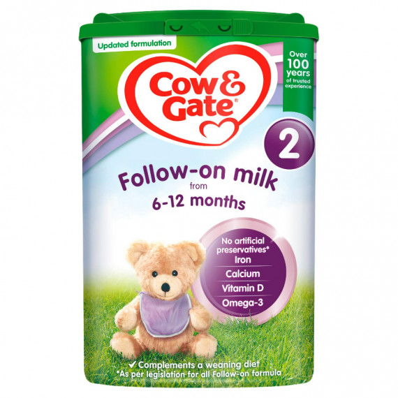 (低至$209) 2段 Cow & Gate (英國版牛欄) 嬰兒奶粉 (6個月以上) 800g