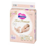 (預訂) (低至$125) NB 66片裝 花王 Merries First Premium 新生兒紙尿片 5kg 以下 (日版新裝) 標準裝