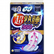 (低至$29) Unicharm Sofy 超熟睡 超薄特長夜用 衛生巾 360 36cm 12枚 (日本製) (日本直送)