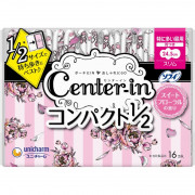 (低至$25) Unicharm Center-In 纖薄柔軟 護翼 衛生巾 日用 (花香味) 16枚 24.5cm (日本直送) 