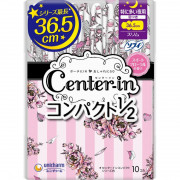 (低至7折後$21) Unicharm Center-In 纖薄柔軟 夜用 有翼衛生巾 (花香味) 10枚 36.5cm 日本製