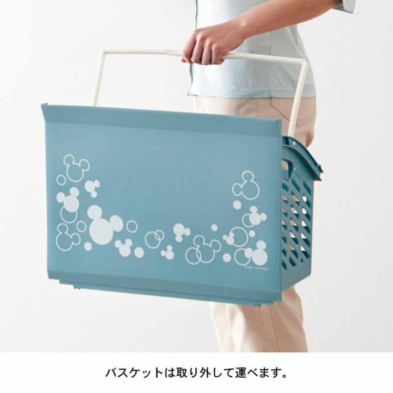 日本製 Disney 污衣籃滑輪收納架 (日本直送)