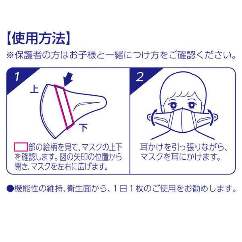 低至$18) 日本製5枚Unicharm 兒童3D超立體口罩(適合4歲以上) 高效(VFE
