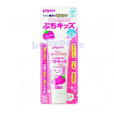 (低至$28) 日本製 Pigeon 貝親 兒童 嬰兒啫喱牙膏 50g 防蛀牙 用食物原料 (可吞) (士多啤梨味) KZ