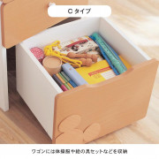 Disney Mickey 米奇木色兒童多隔文具收納櫃 C款(日本直送) 包送貨