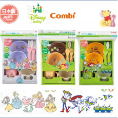 日本製 Combi 康貝 Disney 7件 兒童 幼兒 餐具套裝 (可用於洗碗機)