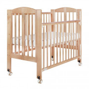 Baby Star Huggy 摺合 嬰兒床 (L42" x W25") 歐洲櫸木 木床 (包括 3" 床褥) 包送貨