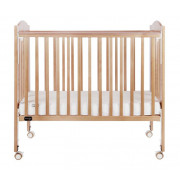 Baby Star Huggy 摺合 嬰兒床 (L42" x W25") 歐洲櫸木 木床 (包括 3" 床褥) 包送貨