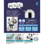 (低至7折) 日本製 Yoshikawa 吉川 BIG Pleal 不銹鋼鳴笛水煲 笛音壼 4.0L 特大容量 (IH電磁爐 / 明火適用) (日本直送) 