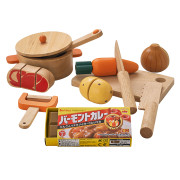 木製 咖哩料理 廚房食物玩具 11件 (日本直送) (包送貨)