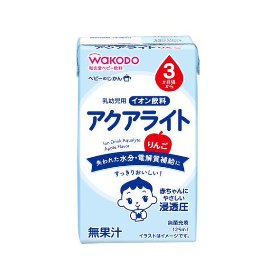 Wakodo 和光堂 嬰兒蘋果味電解水 125ml 3支裝 (日本製) (適合3個月以上)