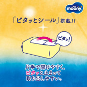(低至6折後$28) 日本製 手口用 58片x3包 Unicharm Moony 嬰兒濕紙巾 (補充裝) U