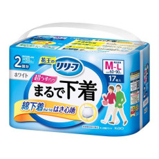 (低至$97) 日本製 M-L 17片裝 Kao Relief 花王 中碼 成人紙尿褲 (男女共用) 2回 腰圍 60-90cm U