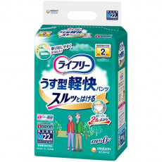 (低至$115) 日本製 M 22片裝 Unicharm Lifree 輕快型 中碼 成人紙尿褲 (男女共用) 2回 腰圍60-85cm